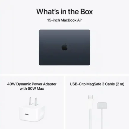Apple Macbook Air 15″ MDVH4 Apple M5 Chip, 10 core CPU & 10 core GPU, 16GB Memory, 512GB SSD, 15″ Liquid Retina Display, mac OS, Midnight - image 4