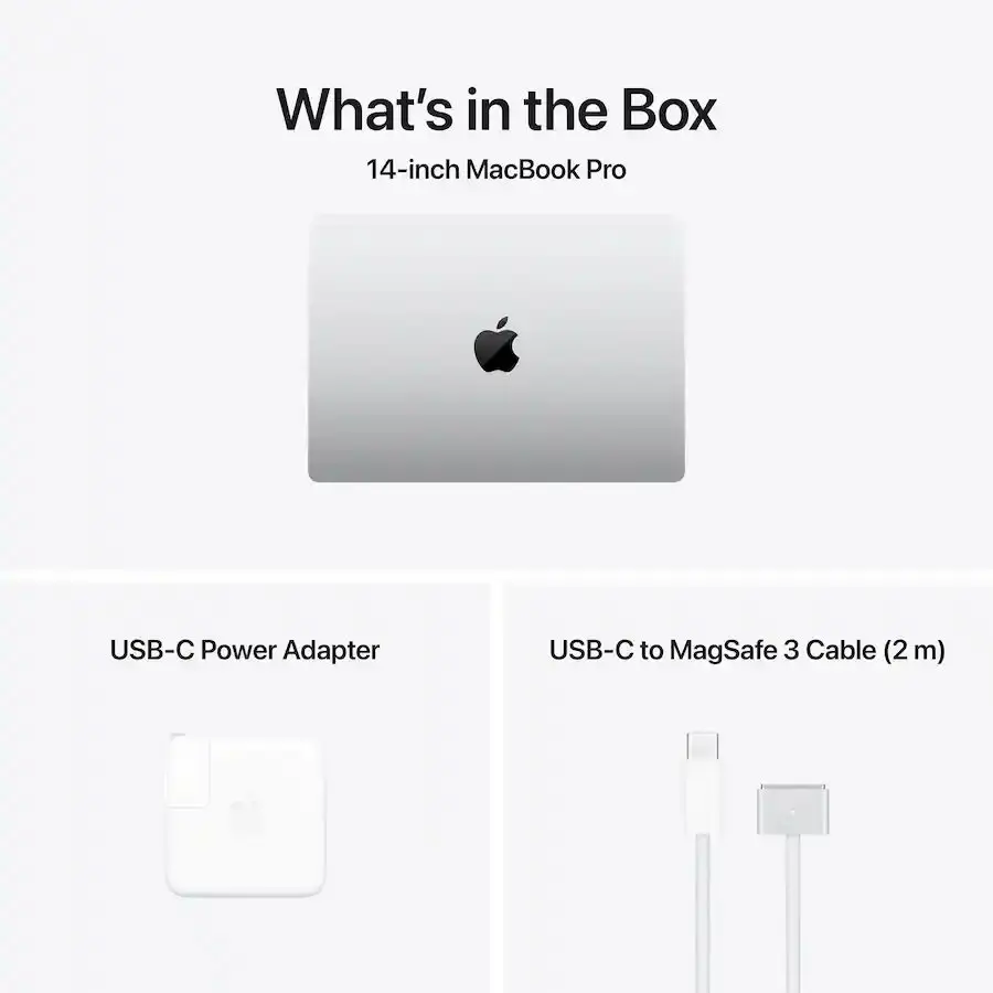 Apple Macbook Pro 14" MDE54 Apple M5 Chip, 16GB Ram, 1TB SSD, 14 inch Liquid Retina XDR display, mac OS, Silver Apple Macbook Pro 14" MDE54 Apple M5 Chip, 16GB Ram, 1TB SSD, 14 inch Liquid Retina XDR display, mac OS, Silver