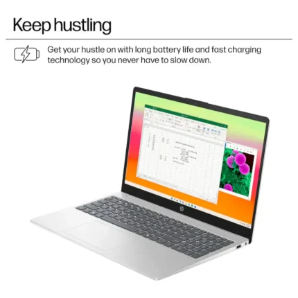 HP 15-FC0146DX Touchscreen Laptop, AMD Ryzen 5 7520U, AMD Radeon Graphics, 8GB LPDDR5 RAM, 512GB SSD, 15.6″ FHD IPS Touch, Windows 11 Home, Natural Silver - image 7
