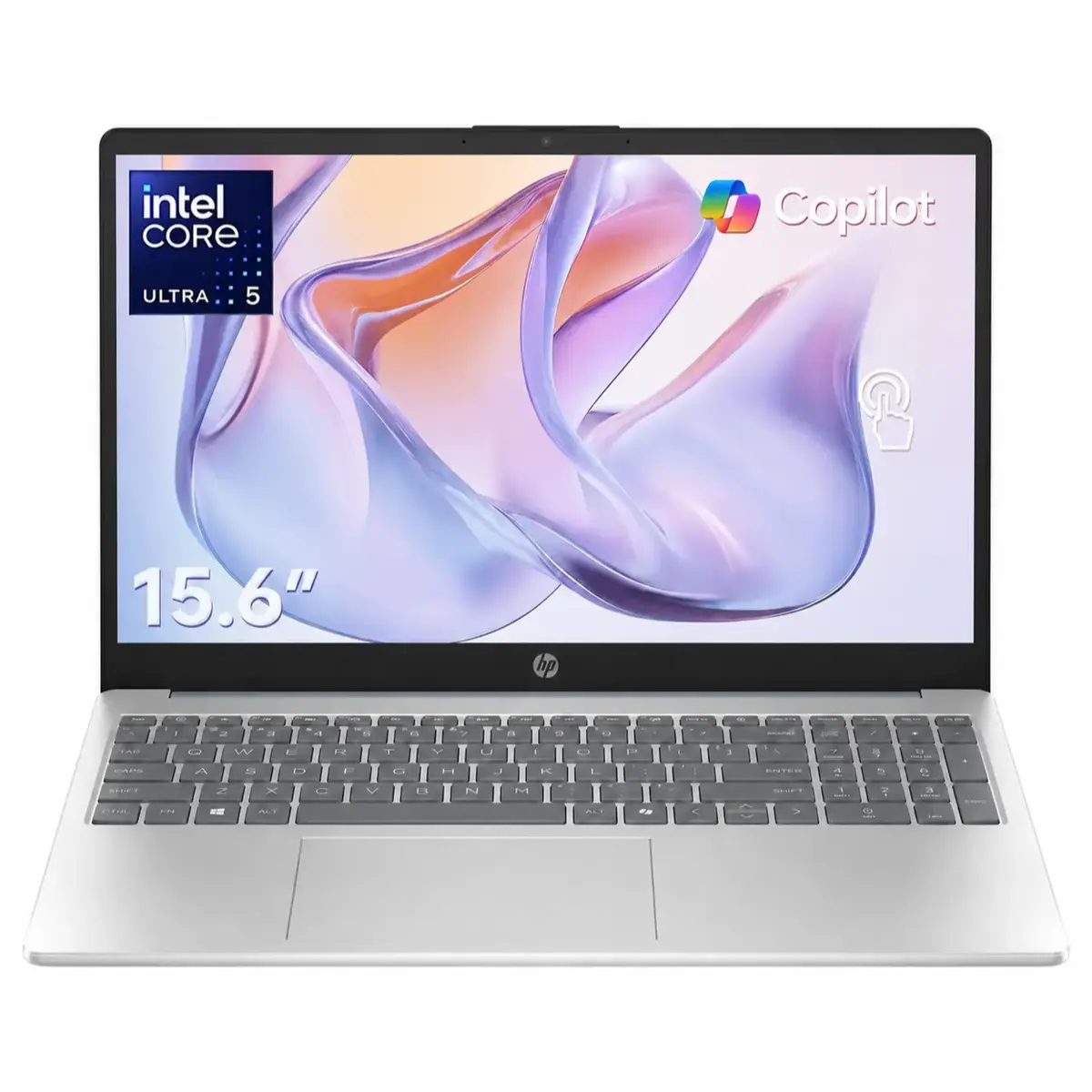 HP 15-FD2050WM Laptop, Intel Core Ultra 5 225U, 8GB DDR5 RAM, 512GB NVMe M.2 SSD, Intel Graphics, 15.6" FHD IPS TouchScreen, Windows 11 Home, Natural Silver HP 15-FD2050WM Laptop, Intel Core Ultra 5 225U, 8GB DDR5 RAM, 512GB NVMe M.2 SSD, Intel Graphics, 15.6" FHD IPS TouchScreen, Windows 11 Home, Natural Silver