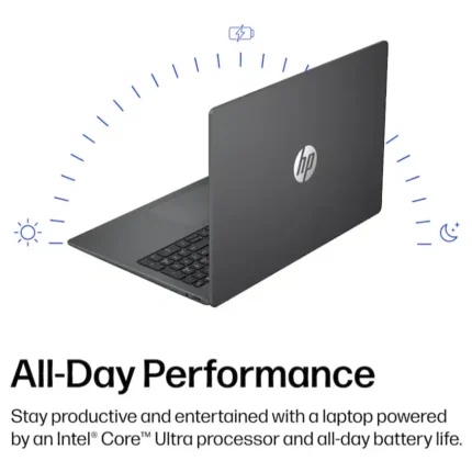 HP OmniBook 3 16-BU0305DX 16″ 2K IPS Touchscreen Laptop, Intel Core Ultra 5 225U, 8GB DDR5 RAM, 512GB PCIe Gen4 NVMe M.2 SSD, Intel Graphics, Windows 11 Home, Mica Silver - image 5